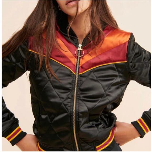 Classic Rock Couture Jackets & Blazers - Classic Rock Couture Women's Black Rising Sun Bomber Jacket Size XS